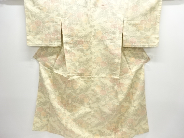 JAPANESE KIMONO / ANTIQUE HITOE KIMONO / SILK / HON-SHIOZAWA / WOVEN KIKU